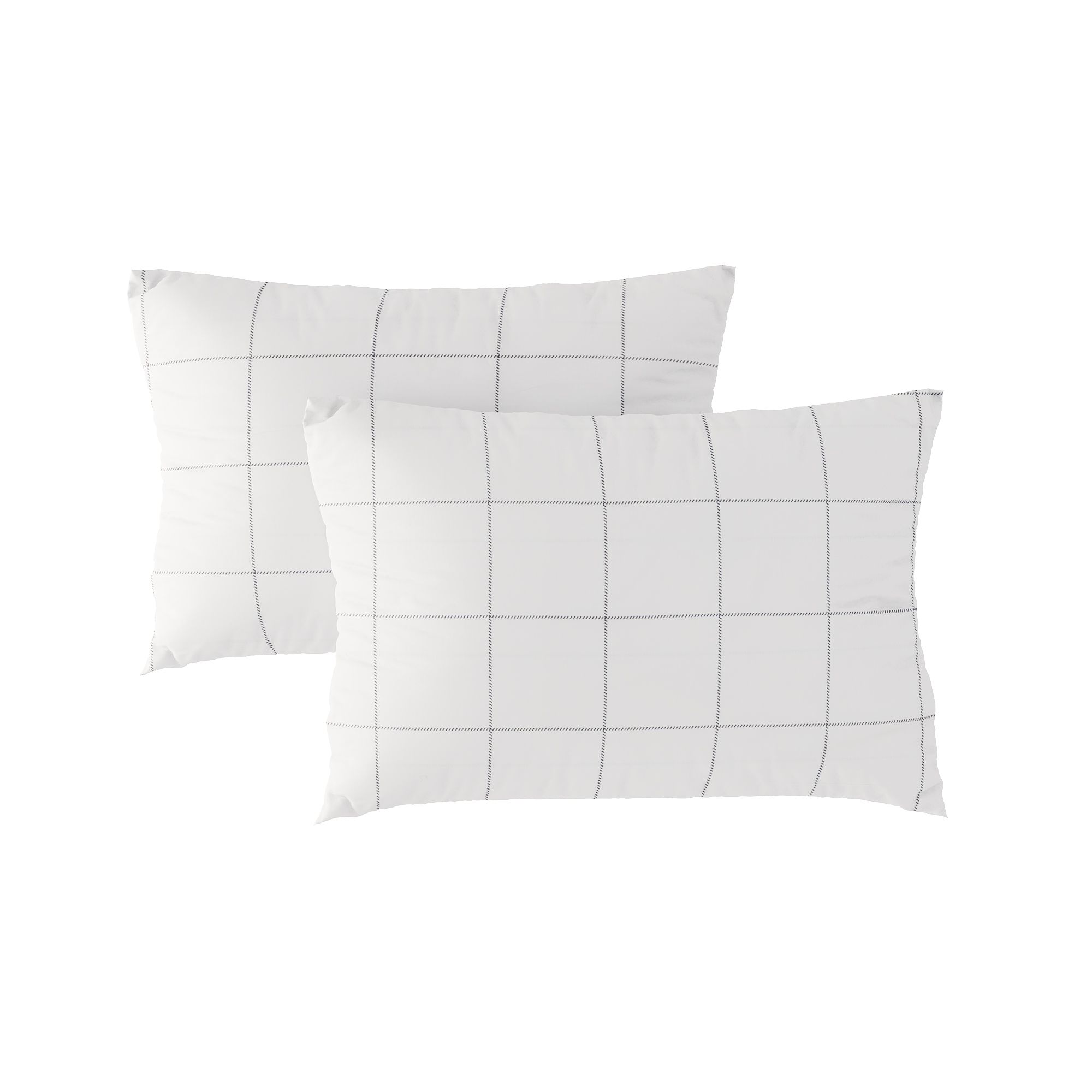 Pillow case 193 Black grid on white