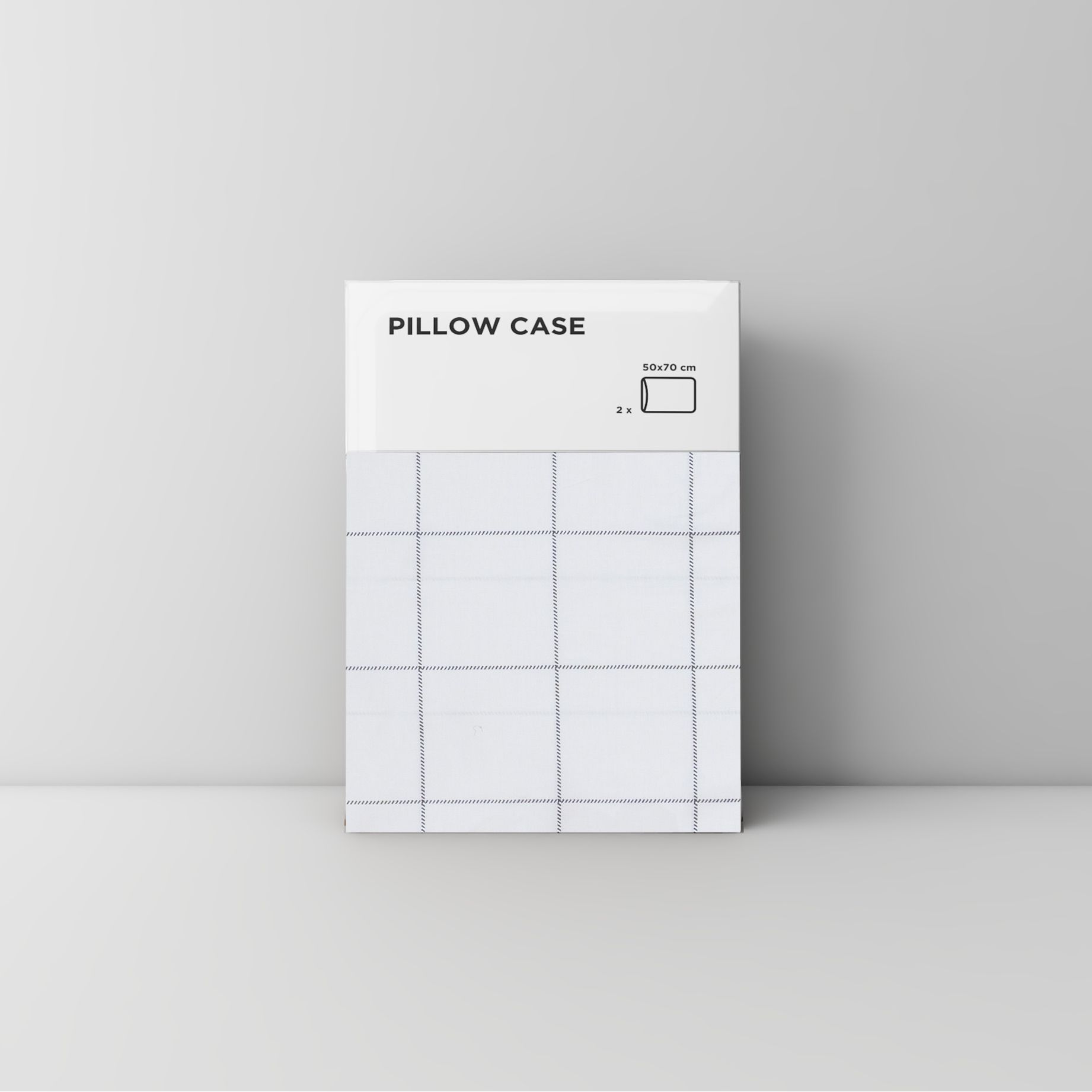 Pillow case 193 Black grid on white