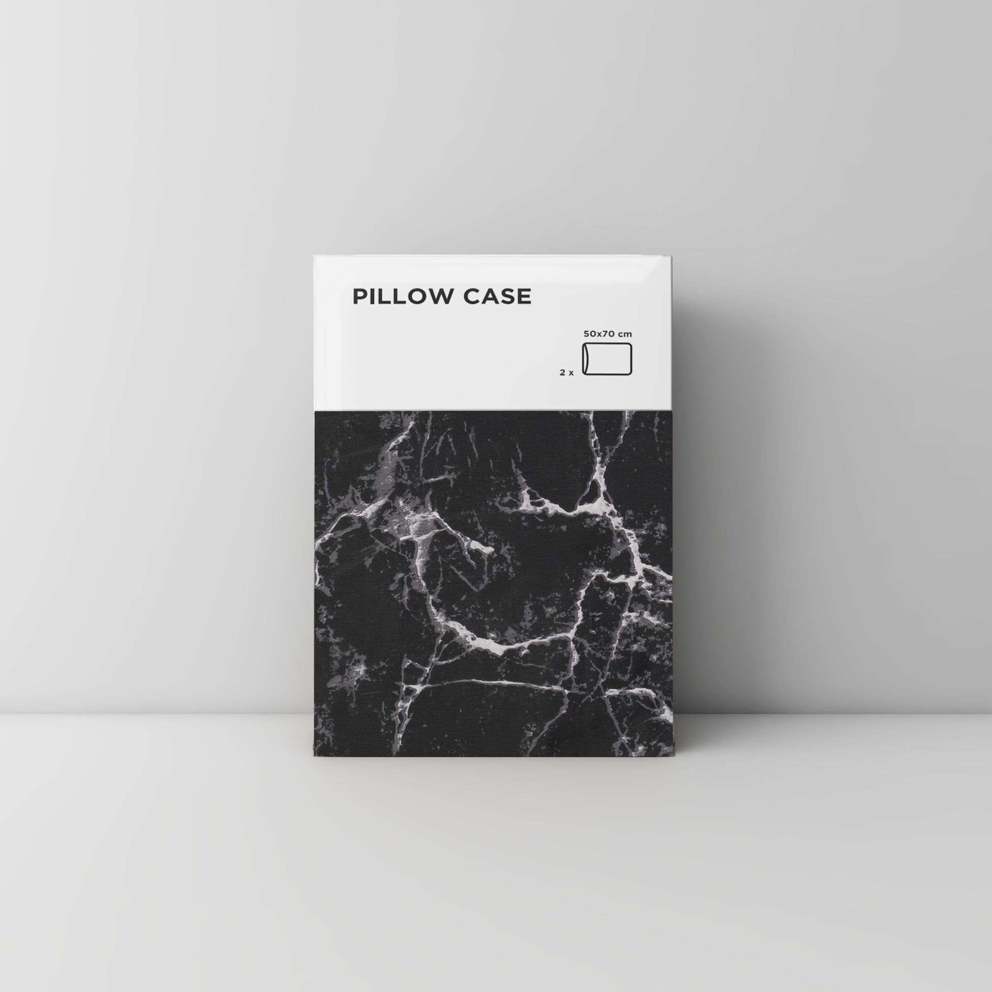 Pillow case 196 Black marble