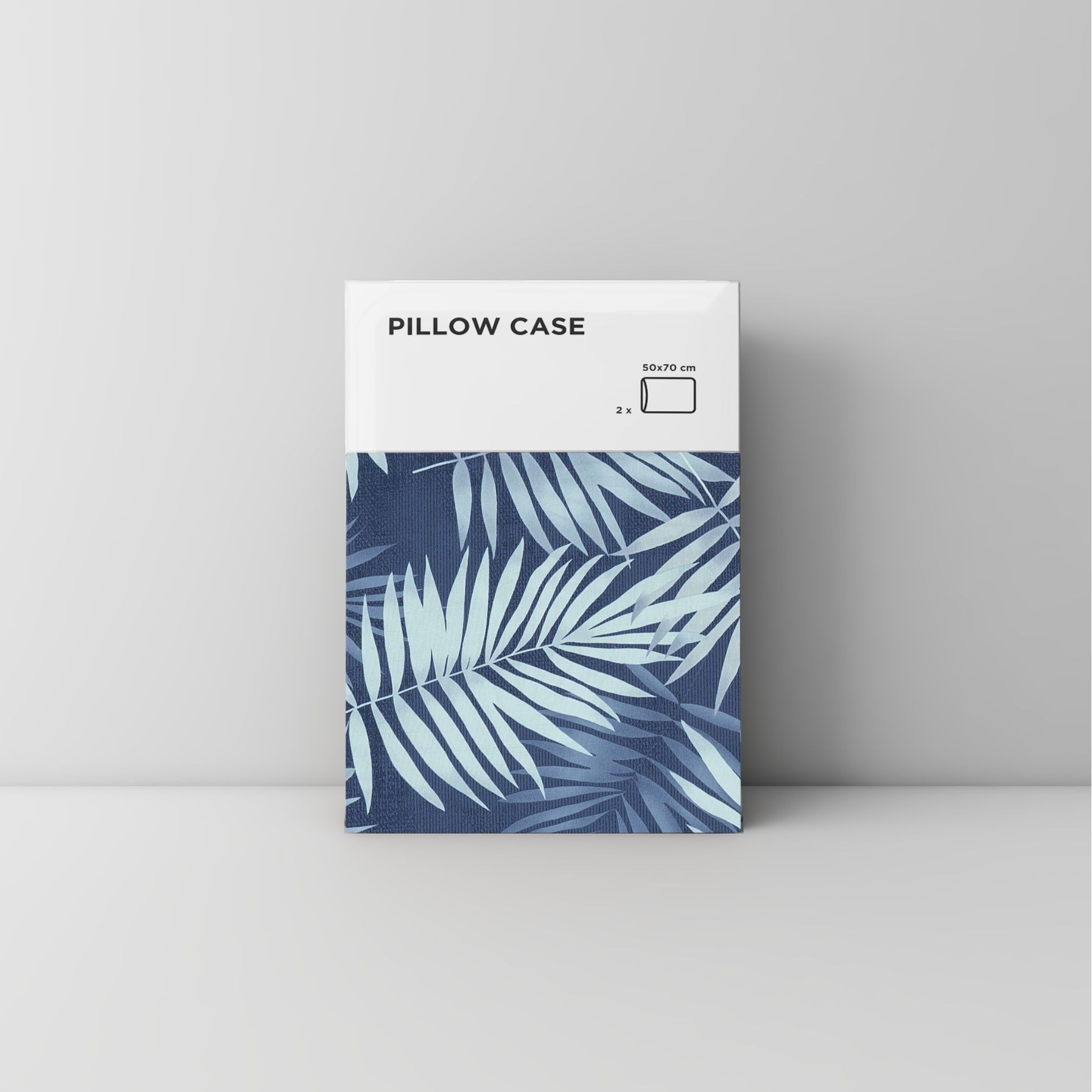 Pillow case 180 White palm leaves