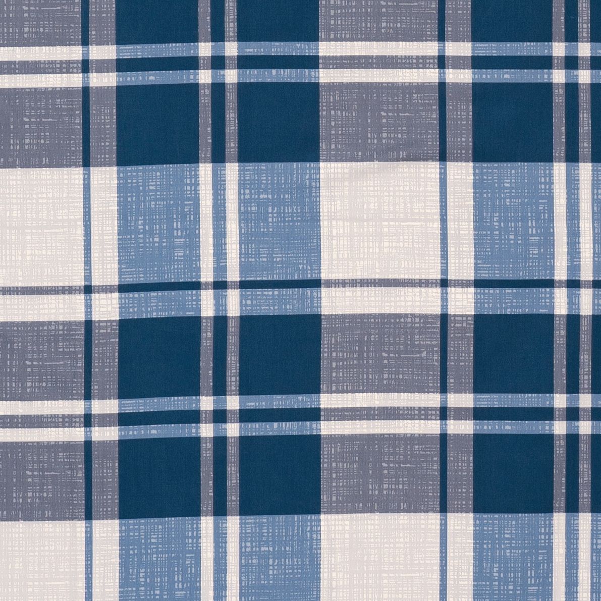 Pillow case 182 Navy grey grid
