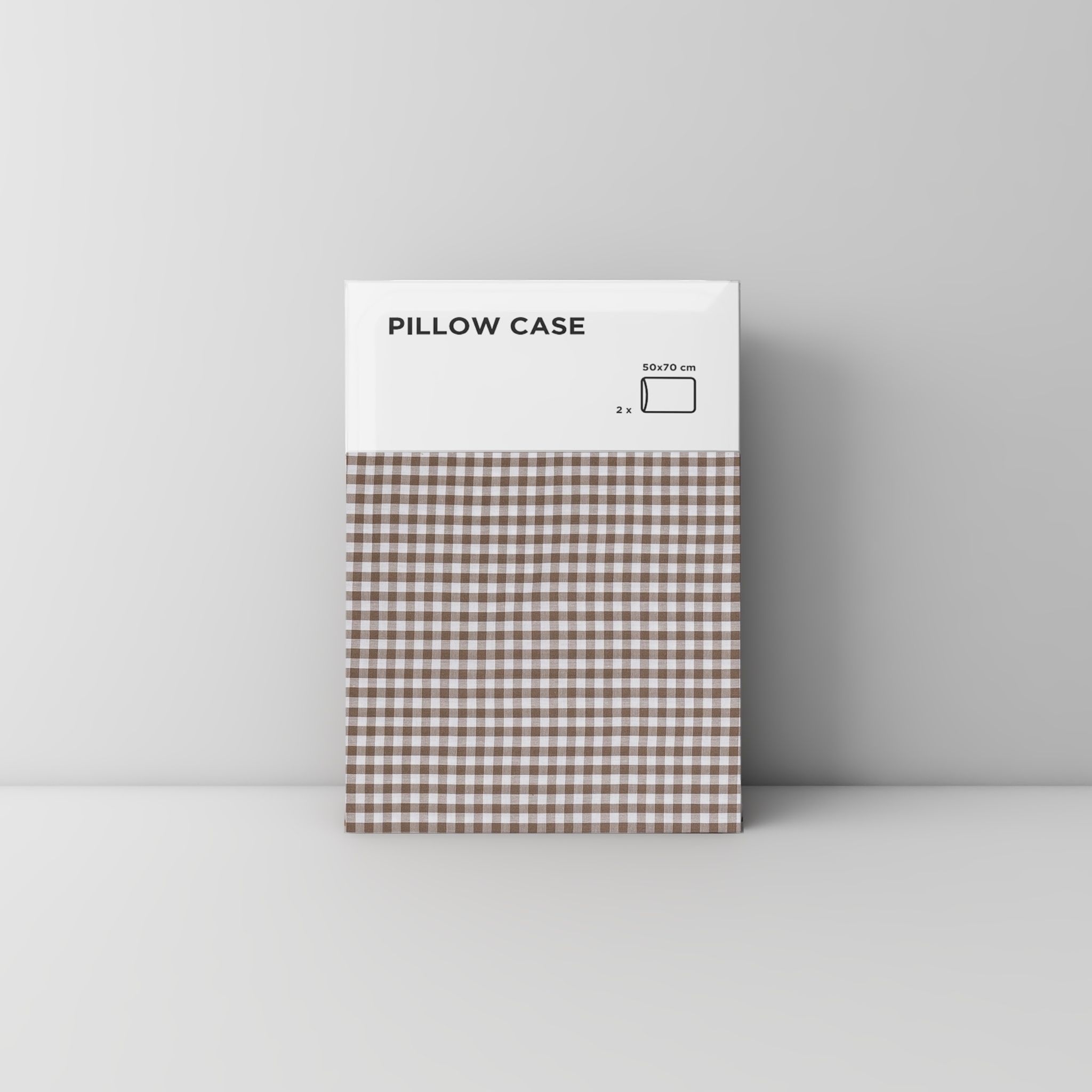 Pillow case 187 Small brown checkerboard