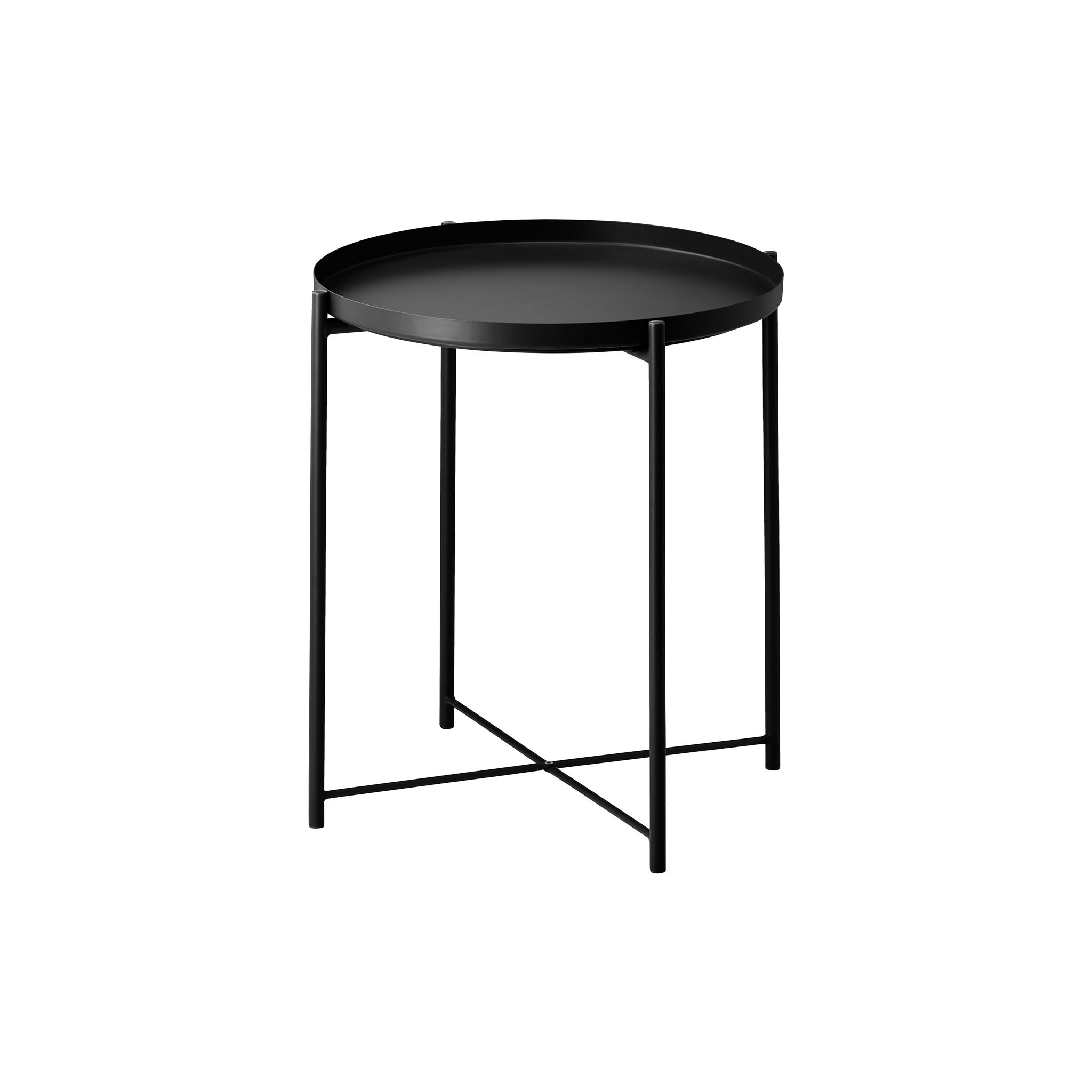 Bàn khay tròn Black