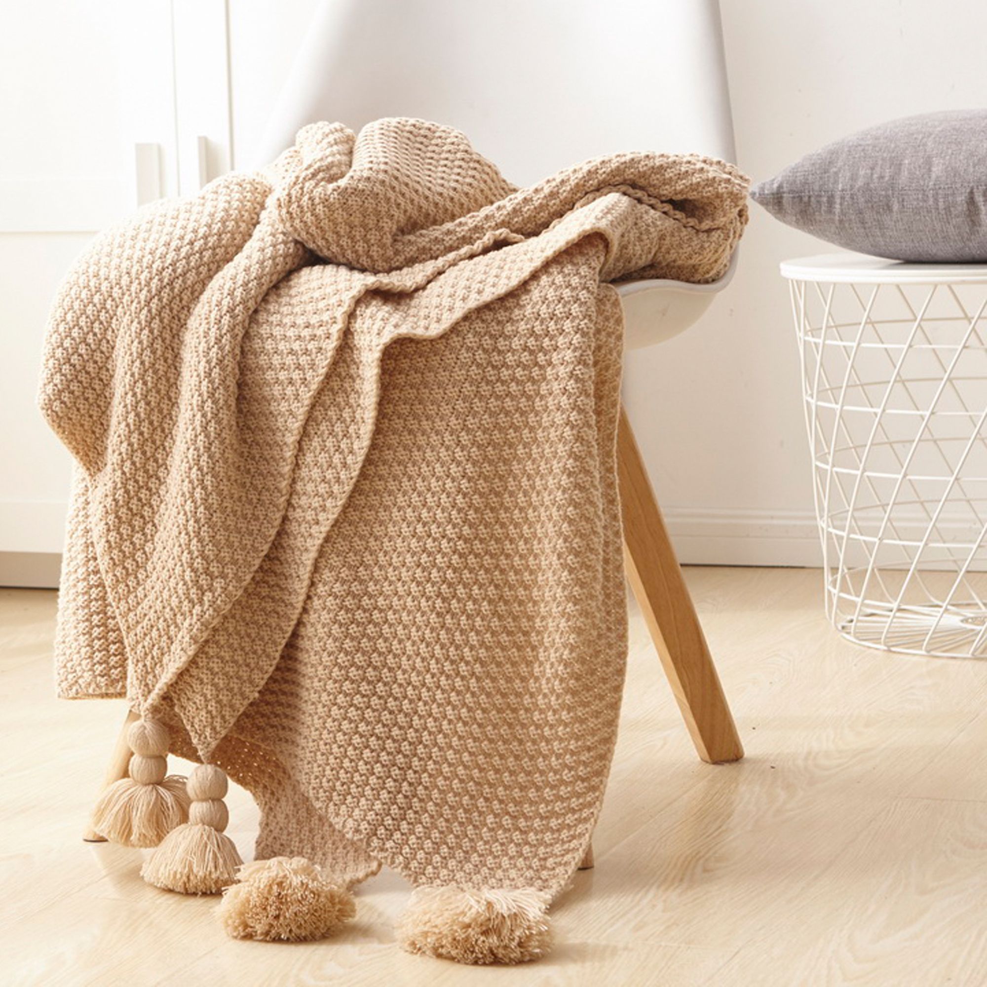 Mền sofa đuôi chuông Brown