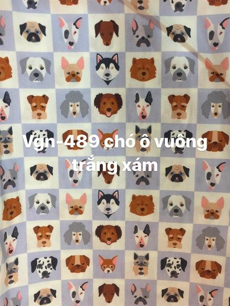 Pillow case 489 Dogs on grey