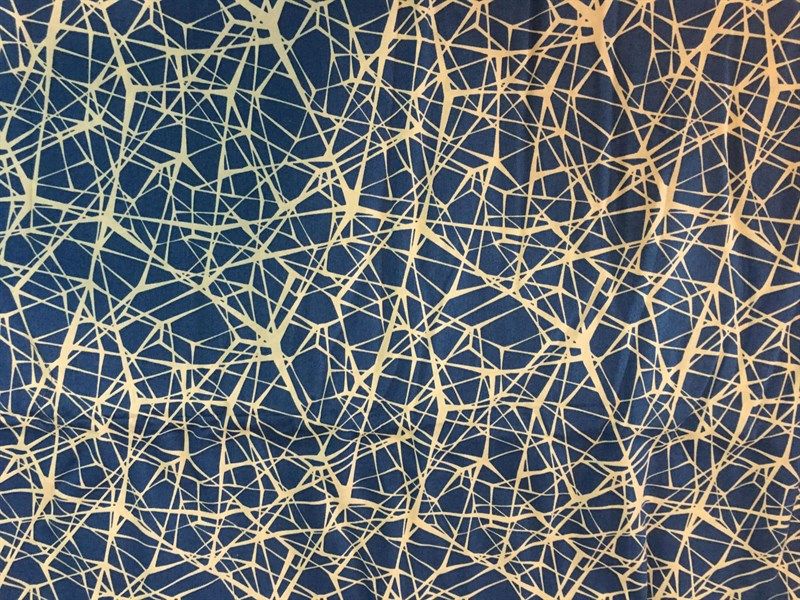 Pillow case 023 Cream grid on blue