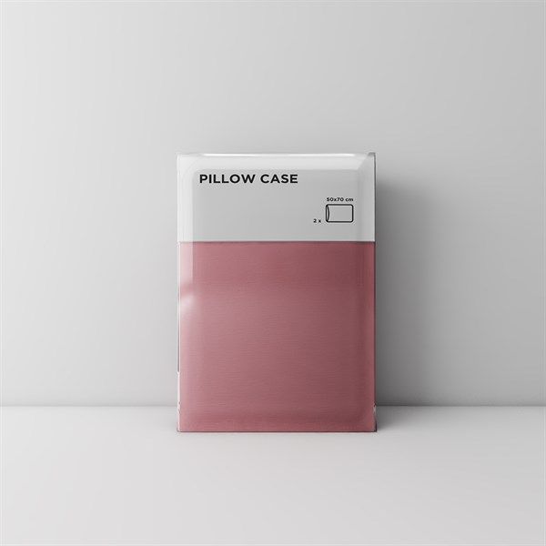 Premium pillow case 08 Salmon pink (2pcs)