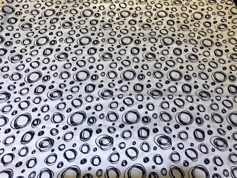 Pillow case 103 Black ball on white