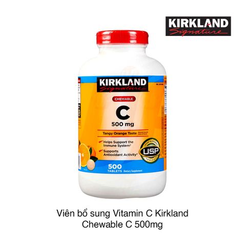  Viên uống, viên ngậm bỏ sung vitamin c Kirkland 