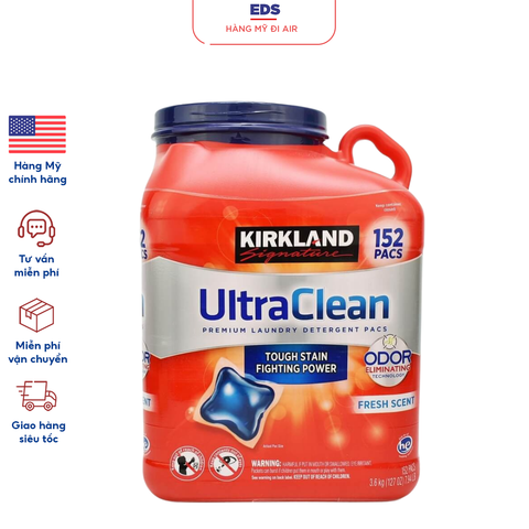  Viên giặt xả quần áo Kirkland Ultra Clean – 152 viên 