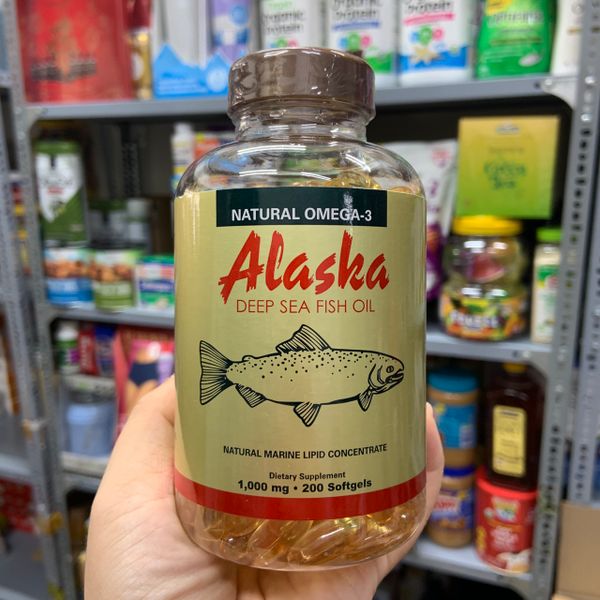 Dầu cá Natural Omega 3 Alaska Deep Sea Fish Oil 1000mg EDS Hàng Mỹ
