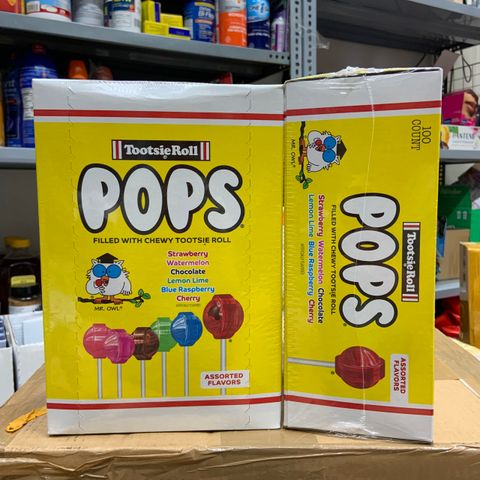  Kẹo que vị trái cây nhân chocolate Tootsie Roll Pops Assorted Flavor 