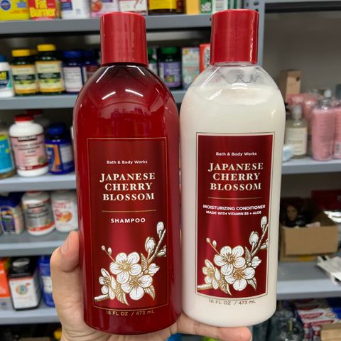  Set dầu gội và dầu xả Bath & Body Works Japanese Cherry Blossom 
