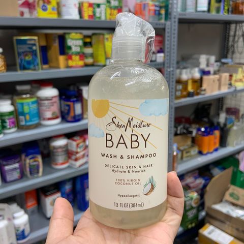 Sữa tắm gội hữu cơ cho trẻ sơ sinh và trẻ nhỏ Shea Moisture Baby Wash & Shampoo 