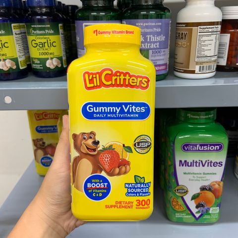  Kẹo dẻo hình gấu bổ sung vitamin tổng hợp L'il Critters Gummy Vites 
