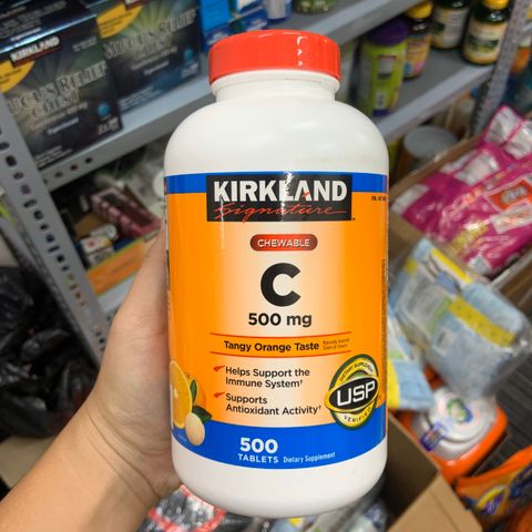  Viên uống, viên ngậm bỏ sung vitamin c Kirkland 