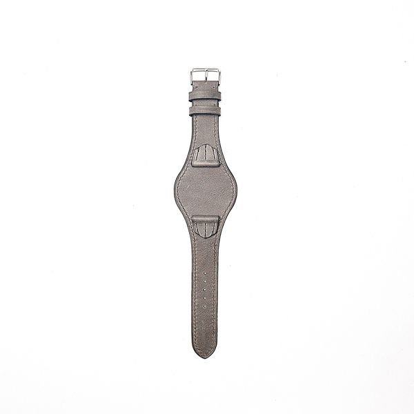 Dây đồng hồ da Bund Strap CHAMPION - Grey