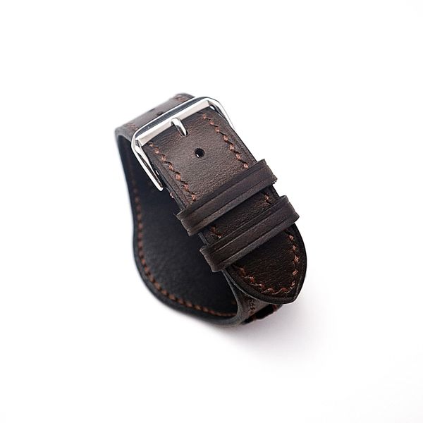 Dây đồng hồ da bund strap CHAMPION - Brown Waxy 3