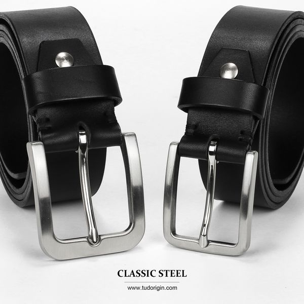 Thắt lưng nam CLASSIC Steel - 3.5CM - Black 3