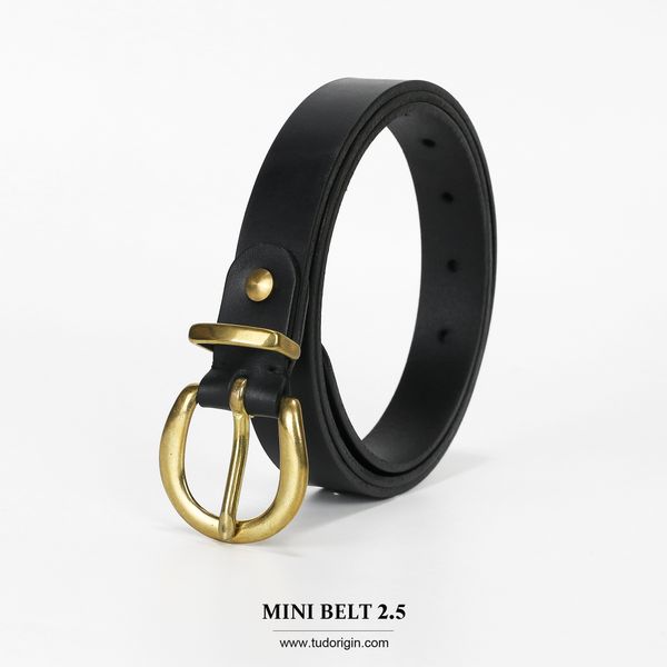 Thắt lưng nữ MINI Brass - Black 1