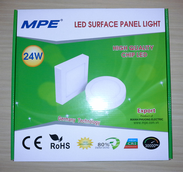 Đèn Led gắn nổi vuông 24W SSPL-24