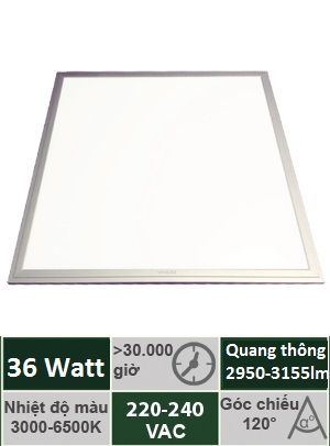 Đèn Panel Tấm 600x600 36W Vinaled PL-DS3660/PL-DW3660