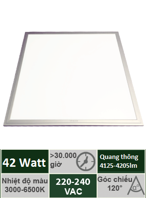 Đèn Panel Tấm 600x600 42W Vinaled PL-DS4260/PL-DW4260