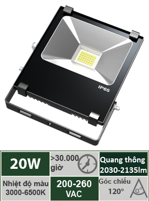 Đèn Led Pha 20W Vinaled FL-BB20