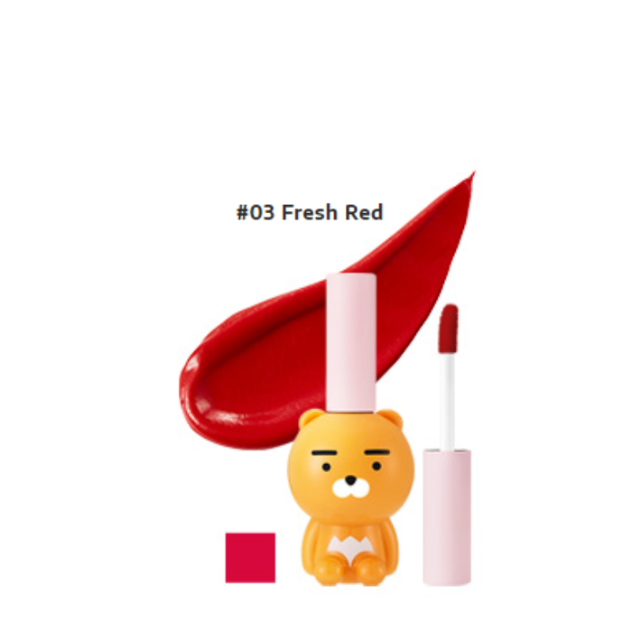  [KAKAO x RYAN] Son Nước Lì RYAN VELVET LIP TINT 5g (03 Fresh Red) 