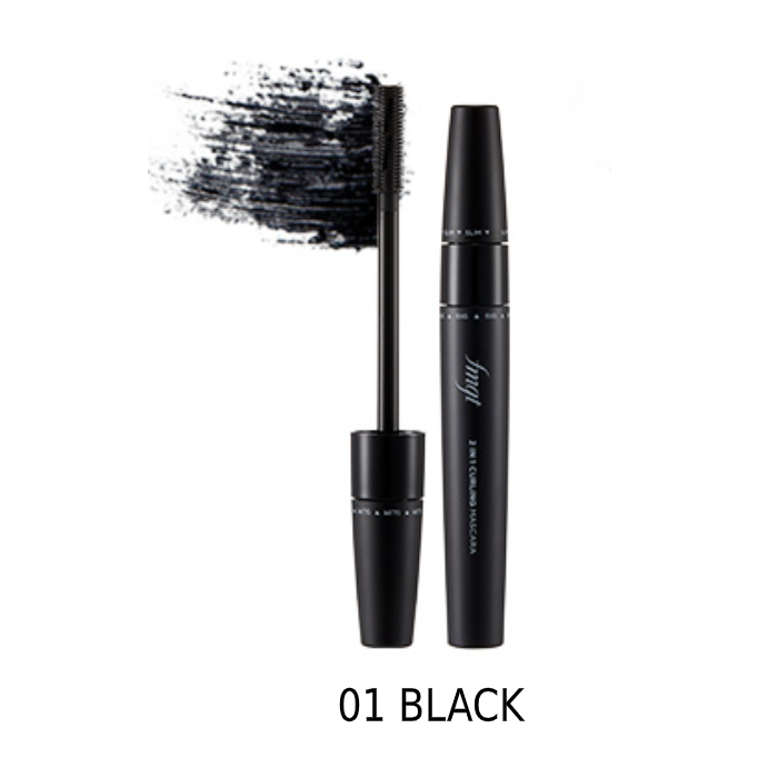  [FMGT] Mascara Làm Cong Mi THEFACESHOP 2 IN 1 CURLING MASCARA #01 BLACK 