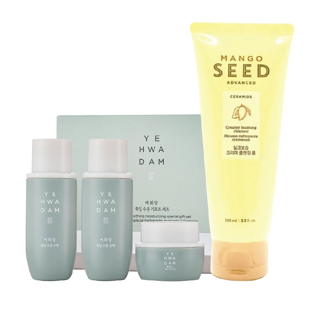  (Gift) 1 (GWP) Bộ Sản Phẩm Dưỡng Ẩm YEHWADAM ARTEMISIA SOOTHING MOISTURIZING SPECIAL GIFT SET & 1 (GWP) Sữa Rửa Mặt Dưỡng Ẩm Không Khô Da MANGO SEED CREAMY FOAMING CLEANSER 100ml 