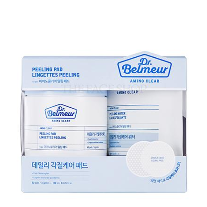  Bông Pad Tẩy Da Chết DR.BELMEUR AMINO CLEAR PEELING PAD (60ea+180ml)   [Không đổi trả, HSD từ tháng 01/2023 đến tháng 03/2023] 