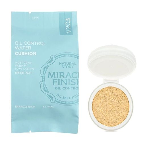  Phấn Nước Kiểm Soát Dầu (Lõi) MIRACLE FINISH OIL CONTROL WATER CUSHION SPF50+ PA+++ V203 (REFILL) 