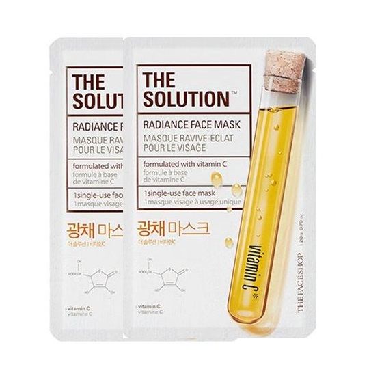 ( Gift ) Mặt Nạ Làm Sáng Da THE SOLUTION RADIANCE FACE MASK (2 sheets) 