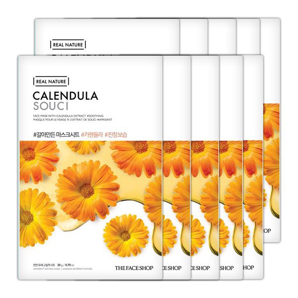  Mặt Nạ Dưỡng Da Dịu Nhẹ THEFACESHOP THEFACESHOP CALENDULA FACE MASK (SET 10PCS) 