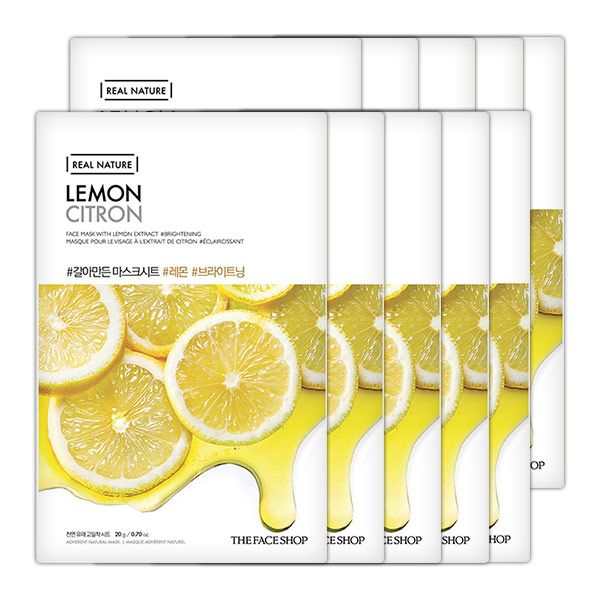  Bộ Mặt Nạ Làm Sáng Da THEFACESHOP THEFACESHOP LEMON (10 sheets) 