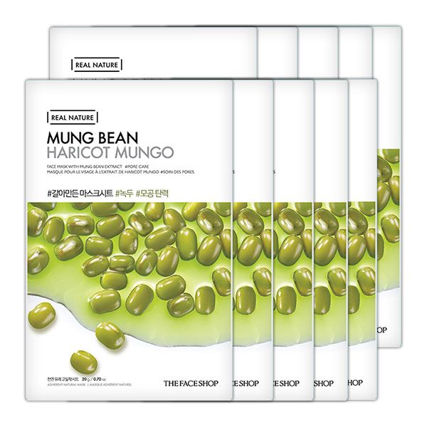  Mặt Nạ Thanh Lọc Da THEFACESHOP THEFACESHOP MUNG BEAN FACE MASK (10 sheets) 