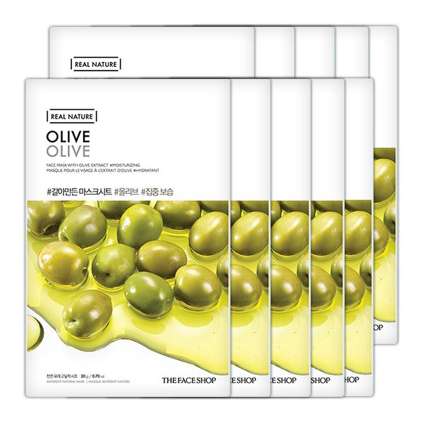  Mặt Nạ Giấy Cung Cấp Ẩm Tối Ưu THEFACESHOP THEFACESHOP OLIVE FACE MASK(SET 10PCS) 