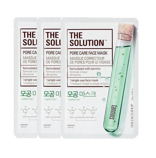  Mặt Nạ Chăm Sóc Lỗ Chân Lông THE SOLUTION PORE CARE FACE MASK (SET 3PCS) 