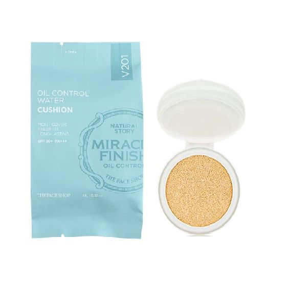  Phấn Nước Kiểm Soát Dầu (Lõi) MIRACLE FINISH OIL CONTROL WATER CUSHION SPF50+ PA+++ V201 (REFILL) 