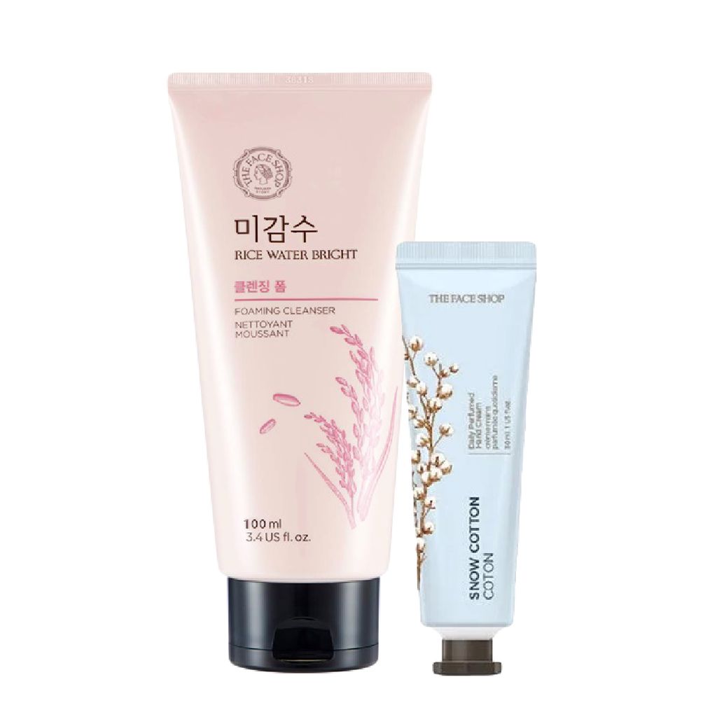  (Gift) 1 Kem Dưỡng Tay Cung Cấp Ẩm DAILY PERFUMED HAND CREAM 10 SNOW COTTON + 1 (GWP) Sữa Rửa Mặt Làm Sáng Da THEFACESHOP RICE 