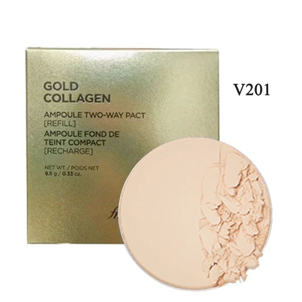  (Gift) [FMGT] Lõi Phấn Nền Che Khuyết Điểm THEFACESHOP GOLD COLLAGEN AMPOULE TWO-WAY PACT SPF30 PA+++ (REFILL) V201 