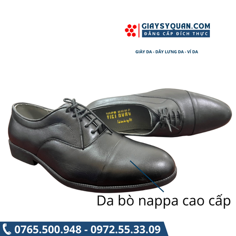 Giày Buộc Dây OXFORD Da Bò Thật 362 ĐEN