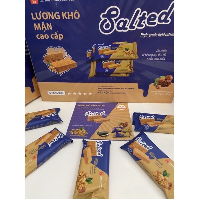 Lương khô mặn Salted hộp 2kg