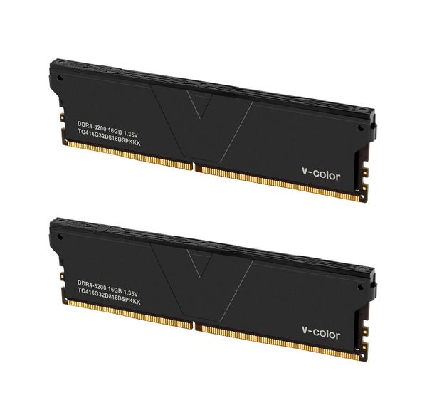 Ram V-Color Skywalker Plus 16GB| DDR4 | Black| 3600Mhz| 3200Mhz