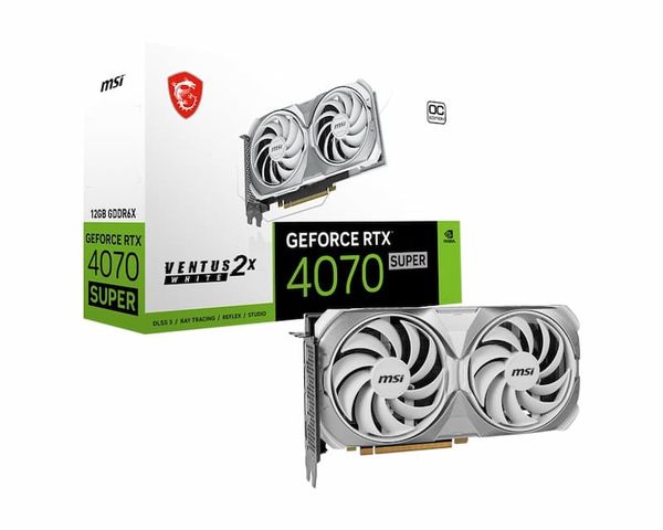 Card Màn Hình - VGA MSI GeForce RTX 4070 SUPER 12G VENTUS 2X WHITE OC