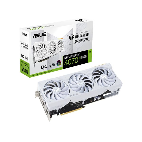 Card Màn Hình - VGA ASUS TUF Gaming GeForce RTX 4070 Ti SUPER White OC Edition 16GB GDDR6X