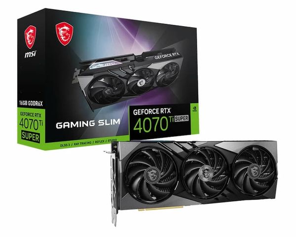 Card Màn Hình - VGA MSI GeForce RTX 4070 Ti SUPER 16G GAMING X SLIM