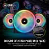 Bộ Fan Corsair LL120 RGB 120mm Dual Light Loop + Lighting Node PRO ( 3 Fan )