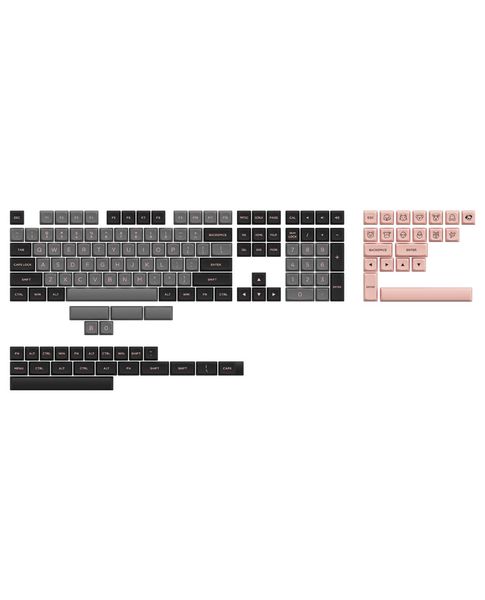 AKKO Keycap set – Black Pink ( PBT Double-Shot/ASA Low profile/155 nút )